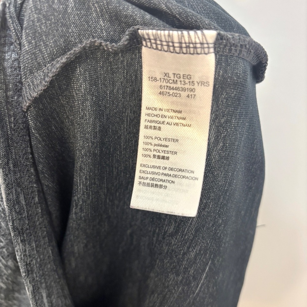 Jordan Nike Boys Shirt XL Gray DriFit Youth Spellout Train Jump Man Hooded - Picture 4 of 5